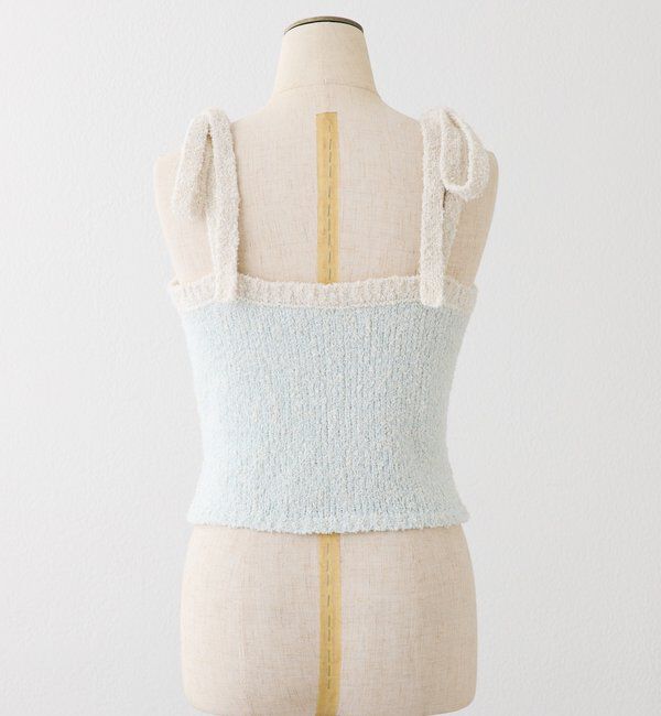  「【セットアップ可能】肩リボン配色ビスチェ」|ニット・セーター|