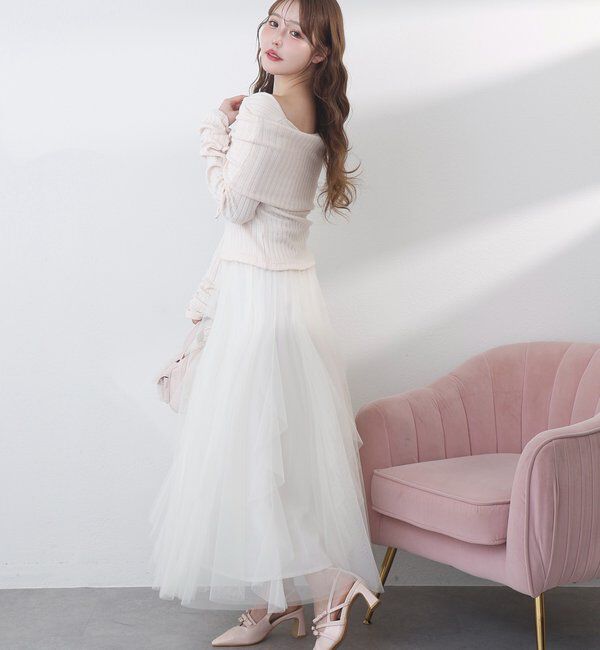  「ドロストリボンオフショルトップス」|プルオーバー|