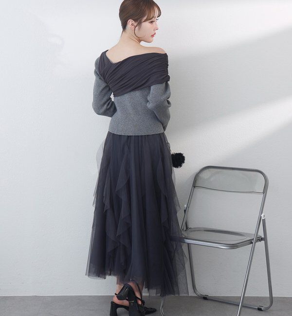  「チュールフリルロングスカート」|スカート|
