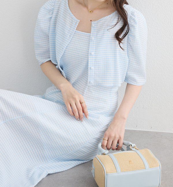  「【リバイバル】しぼしぼマルチセットワンピ」|ワンピース|サックスブルー