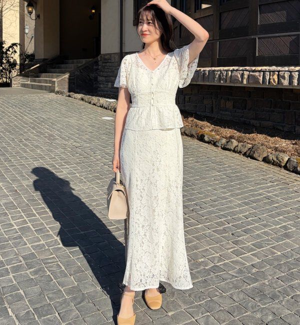  「【megumi企画】後ろレースアップスタイルアップブラウス」|シャツ・ブラウス|