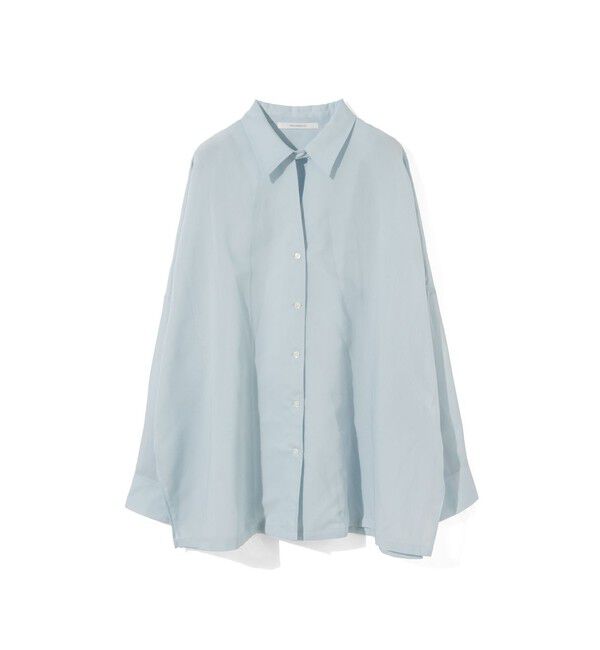 MIDIUMISOLID「MIDIUMISOLID for Ladies シアースキッパーポンチョシャツ」|シャツ・ブラウス|サックス