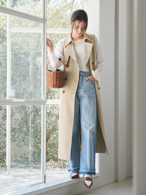 Te chichi「【宮本茉由着用】ストレートシルエットDenim」|その他|サックスブルー