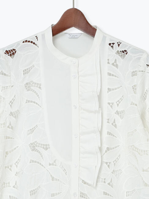 Te chichi「【Atelier ChouChou】カットワークレースボザムシャツブラウス」|シャツ・ブラウス|