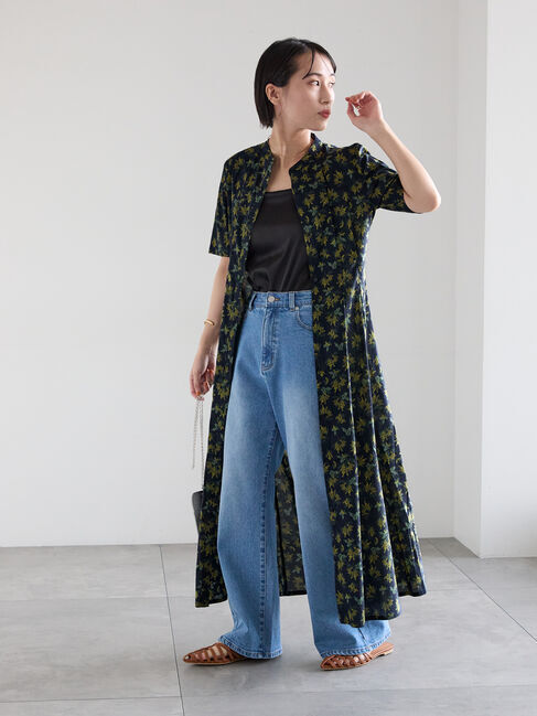 Te chichi「【LIBERTY FABRICS】ウエストタックワンピース」|ワンピース|