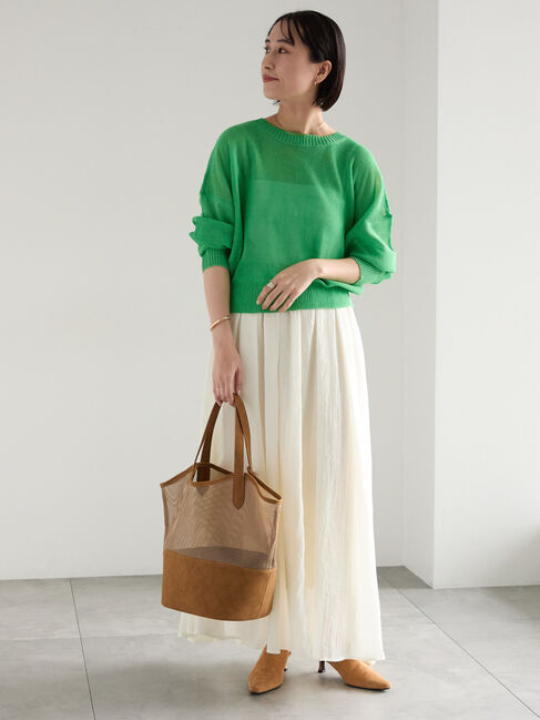 Te chichi「シャンブレーボイルスカート(セットアップ可)」|スカート|