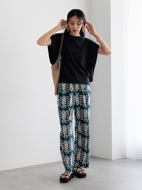 Te chichi「【接触冷感/遮熱/吸水速乾】ショルダータックドルマンTシャツ」|Tシャツ・カットソー|