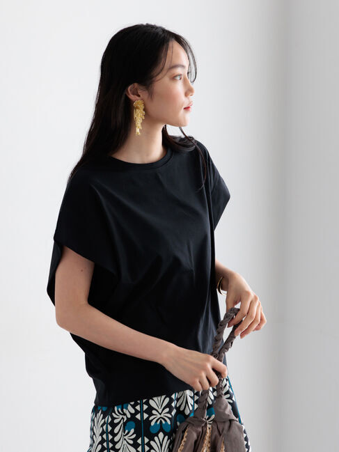 Te chichi「【接触冷感/遮熱/吸水速乾】ショルダータックドルマンTシャツ」|Tシャツ・カットソー|