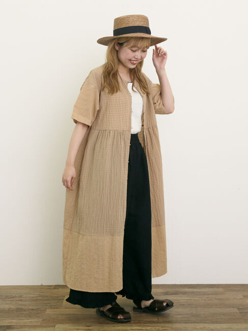 Samansa Mos2「【S/Mサイズ】オーバーレース切替ワンピース」|ワンピース|