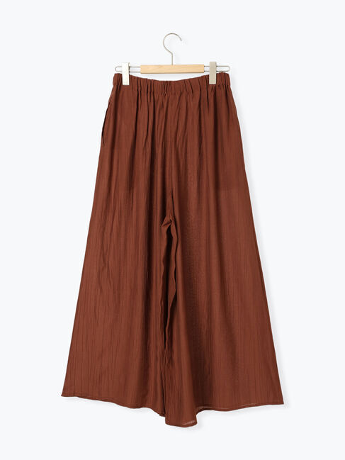 Samansa Mos2 blue「楊柳ガウチョパンツ」|その他|