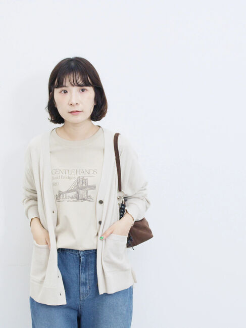 Samansa Mos2 blue「マルチスタイルVネックカーディガン」|カーディガン|