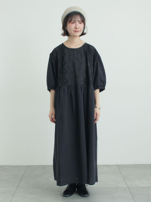 Samansa Mos2「胸元レース貼りワンピース」|ワンピース|