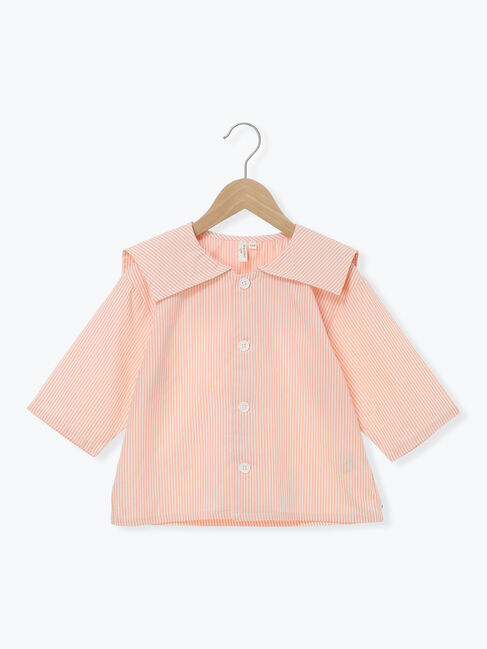 Samansa Mos2 Lagom「☆ストライプ柄セーラーカラーシャツ」|シャツ・ブラウス|レッド