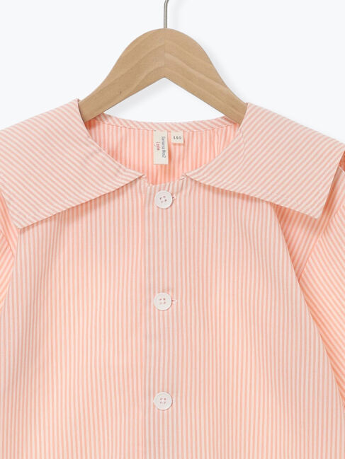 Samansa Mos2 Lagom「☆ストライプ柄セーラーカラーシャツ」|シャツ・ブラウス|