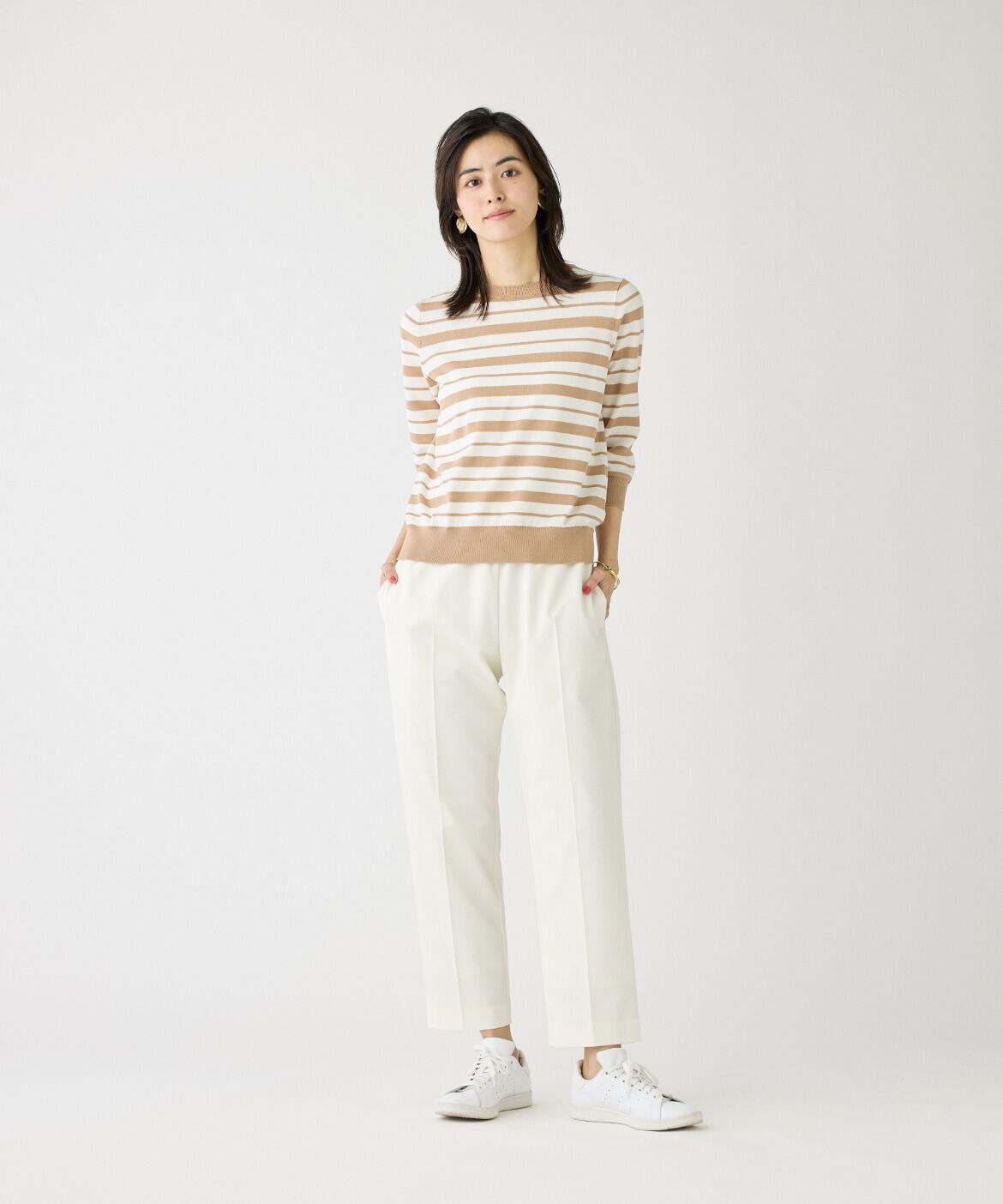 DAY by DAY it&rsquo;s international「5分袖ボーダークルーネックプルオーバー」|ニット・セーター|