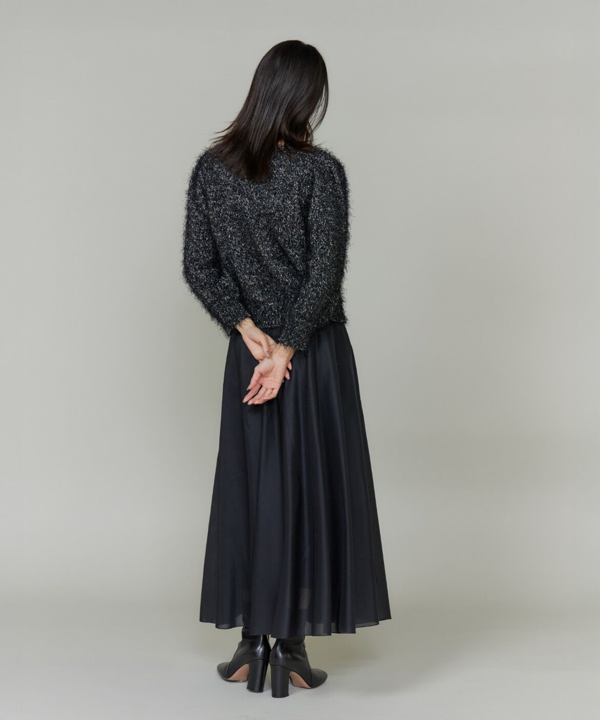 INED「シェルプリーツフレアスカート」|フレア|