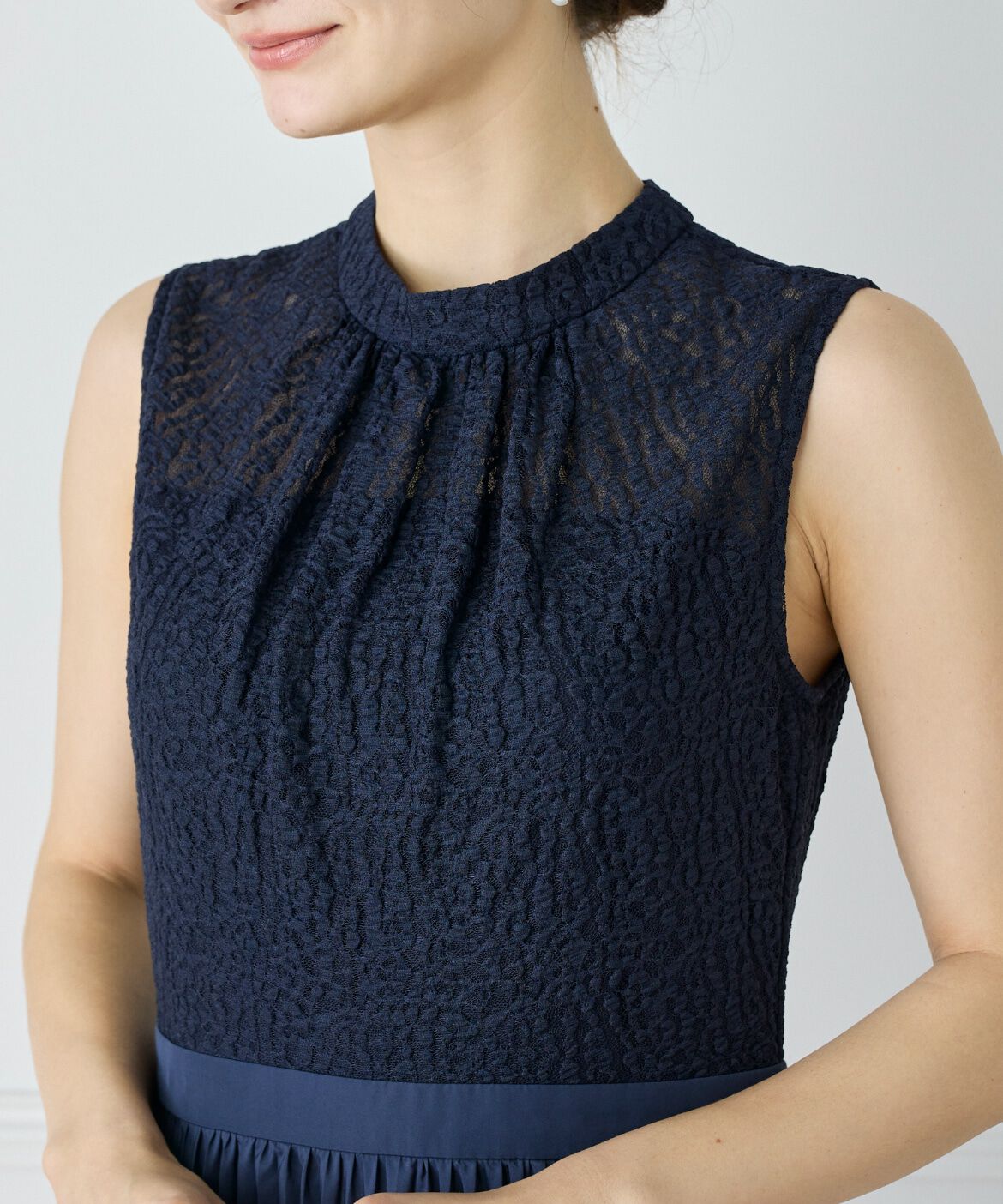 ef-de Black「レース x プリーツワンピース」|ワンピース|