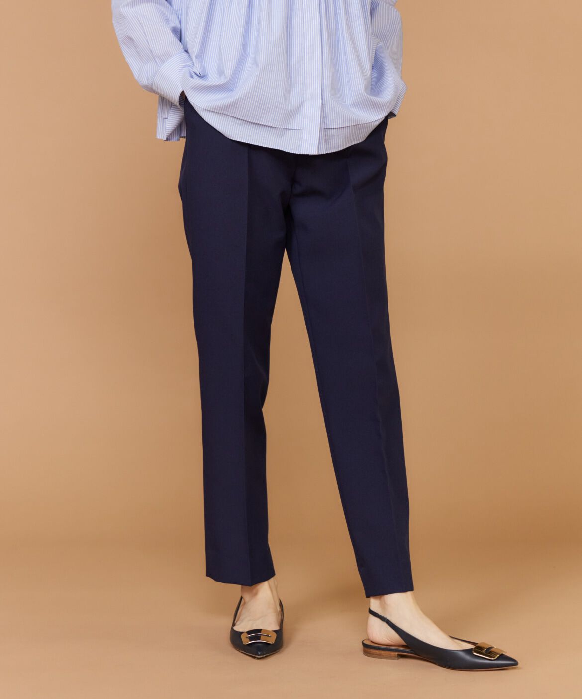 INED「美脚テーパードパンツ」|その他|ネイビー