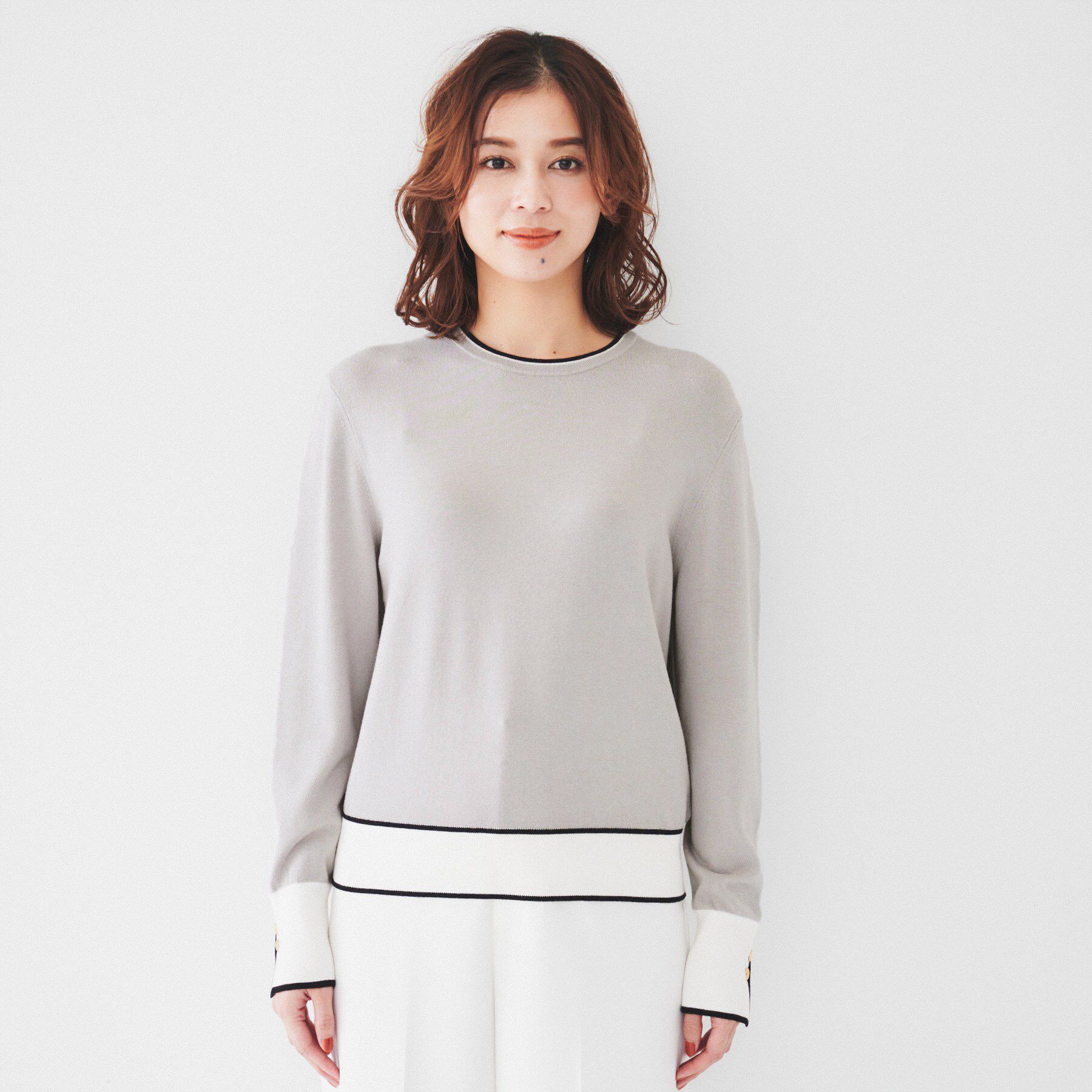 UNTITLED「【アンサンブル可能/6色展開】スパンレーヨン プルオーバーニット」|ニット・セーター|