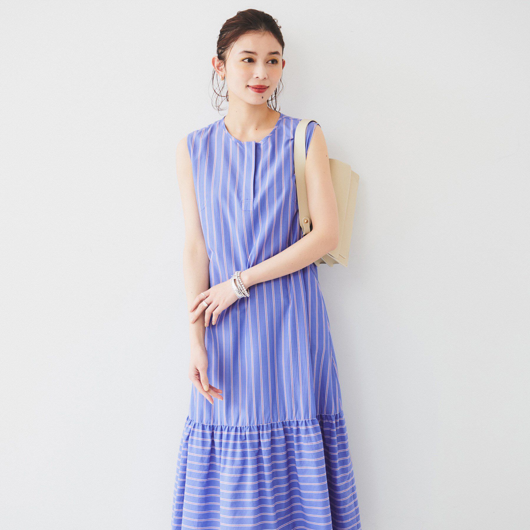 UNTITLED「【洗える/夏ワンピ】ストライプワンピース」|ワンピース|