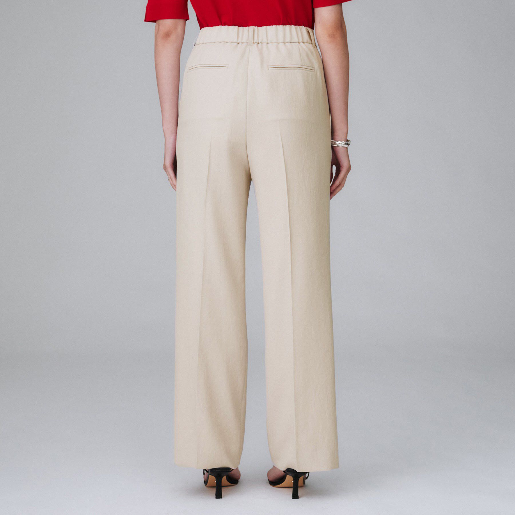 UNTITLED「【後ろウエストゴム】ツイルセミフレアパンツ」|その他|