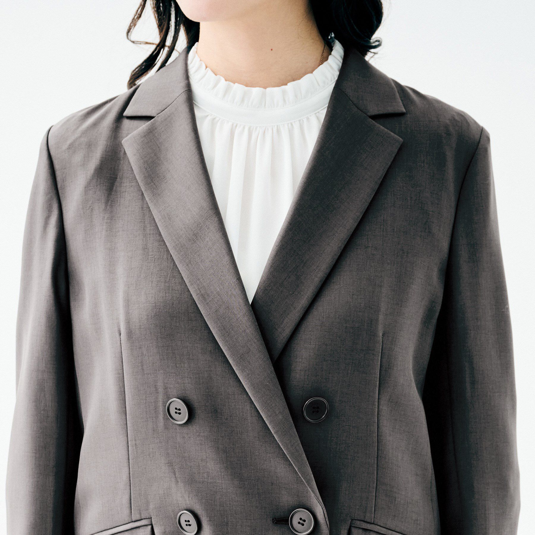 UNTITLED「【UV/接触冷感/洗える】エアリー ダブルブレストジャケット」|テーラードジャケット|
