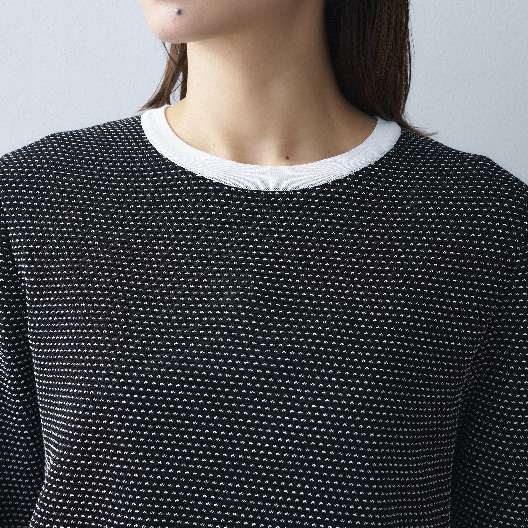 UNTITLED「【アンサンブル可/洗える】配色ハイゲージニットトップス」|ニット・セーター|