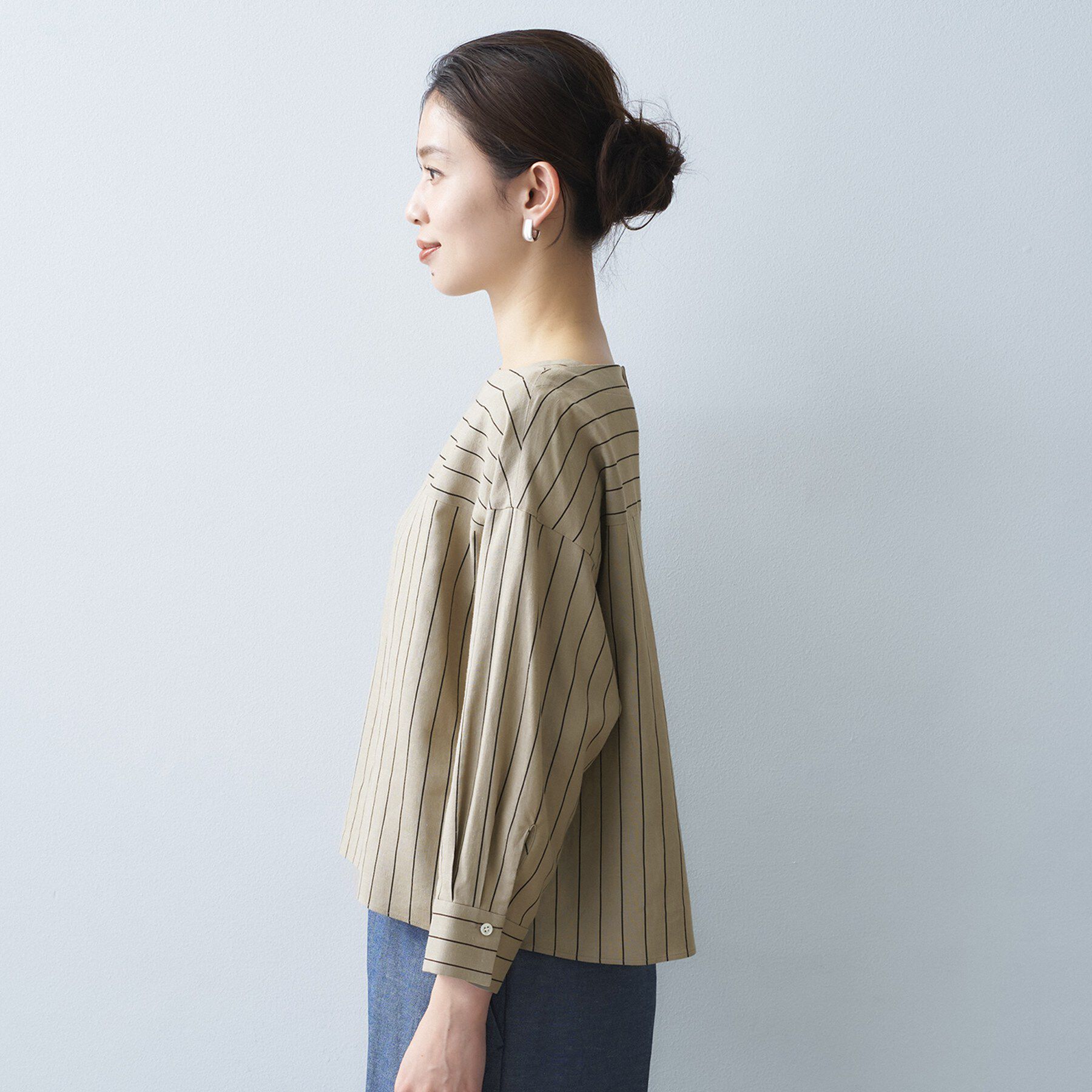 UNTITLED「【洗える/6分袖】ボートネックブラウス」|シャツ・ブラウス|