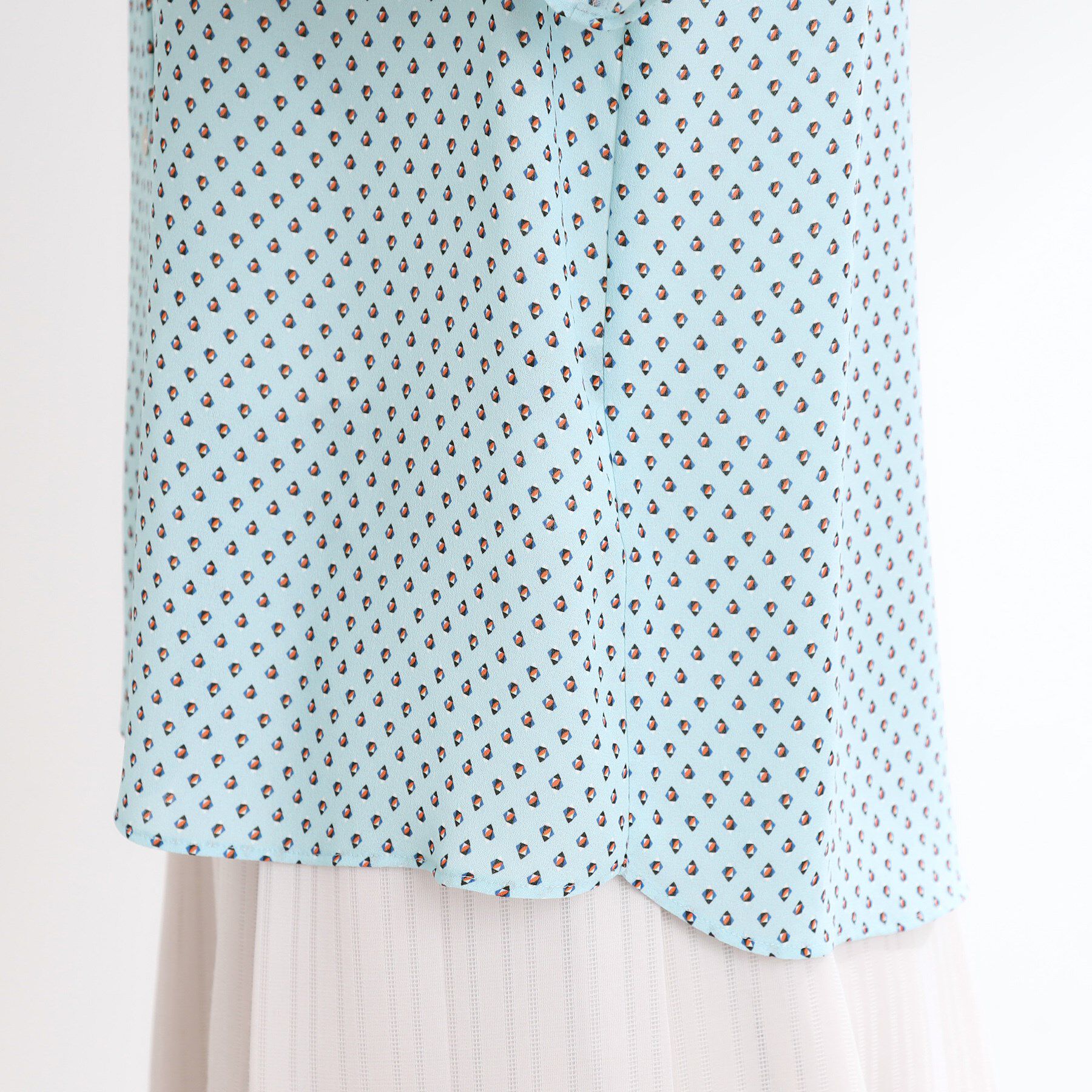 Reflect「【マシンウォッシュ可】五分袖コツキプリントブラウス」|シャツ・ブラウス|