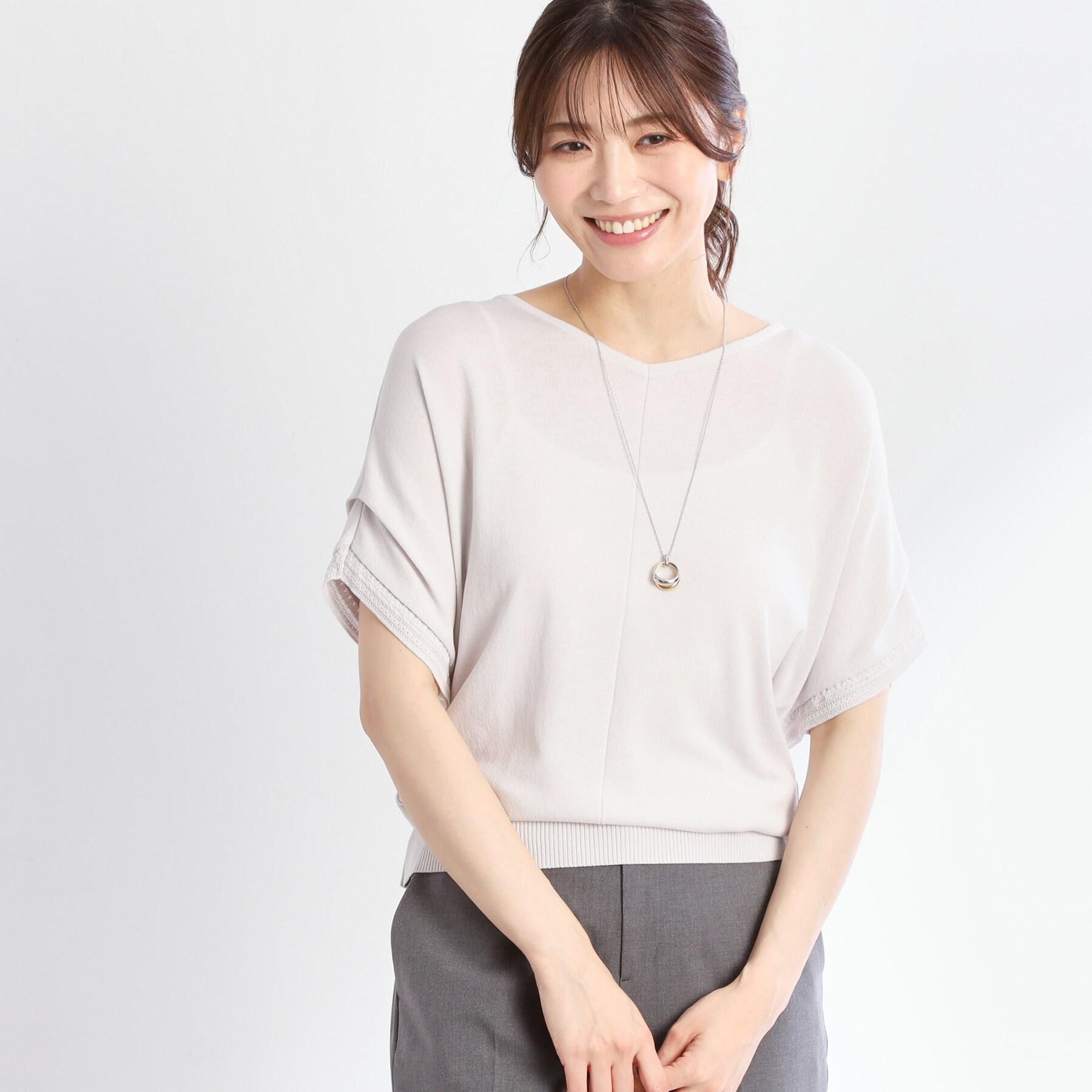 Reflect「【選べる7色◎／手洗い可／二の腕カバー】半袖ニット」|ニット・セーター|