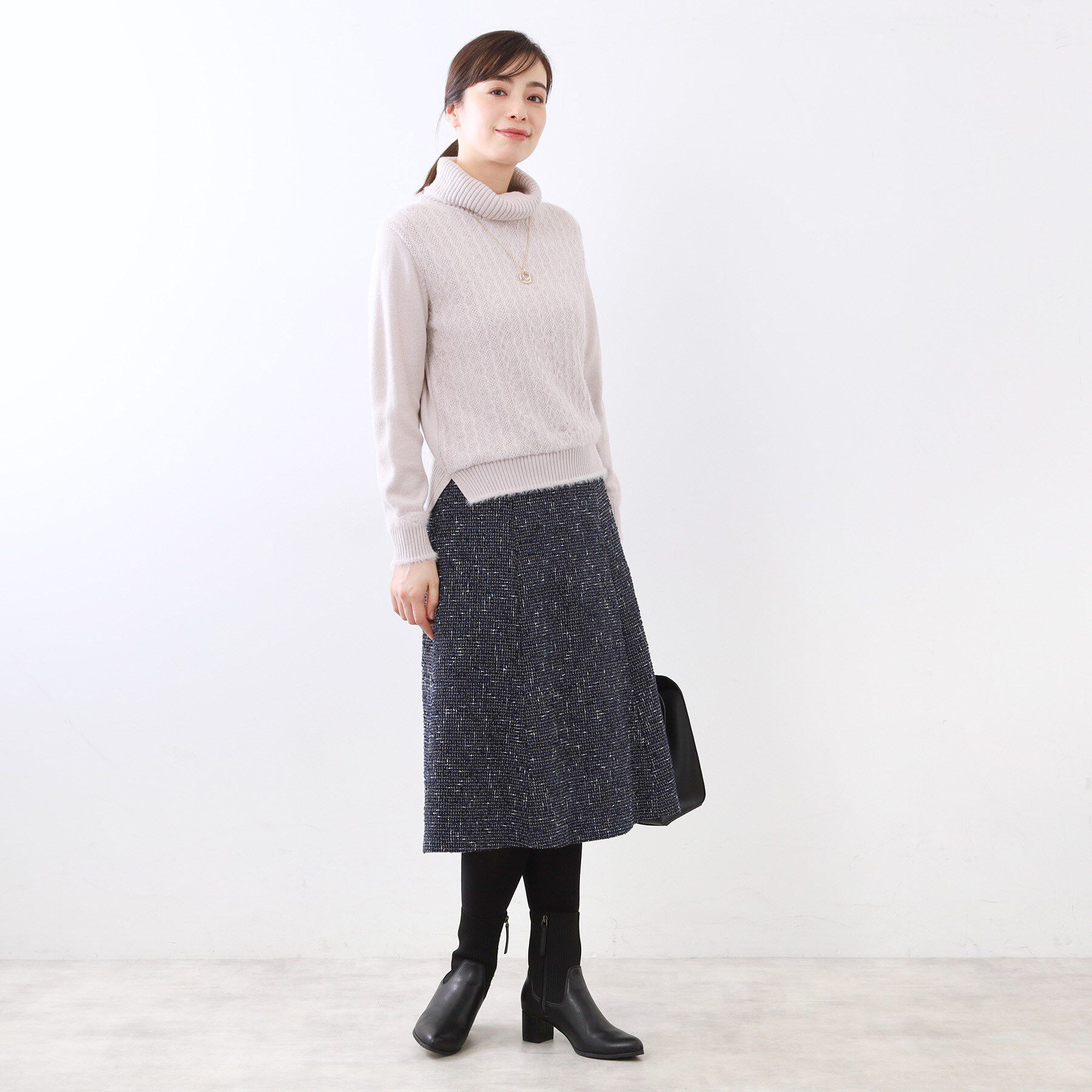Reflect「【広がりすぎない／美シルエット◎】ツイードフレアスカート」|スカート|