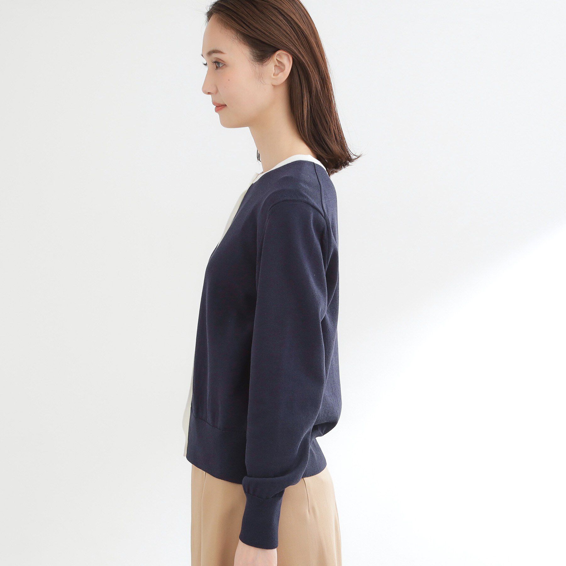 Reflect「【アンサンブル可】バイカラーカーディガン」|カーディガン|