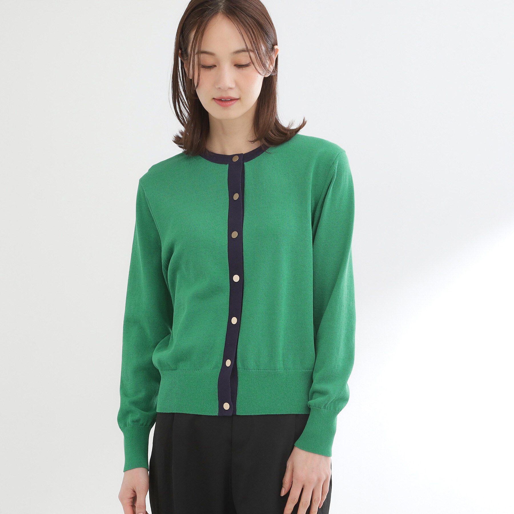 Reflect「【アンサンブル可】バイカラーカーディガン」|カーディガン|