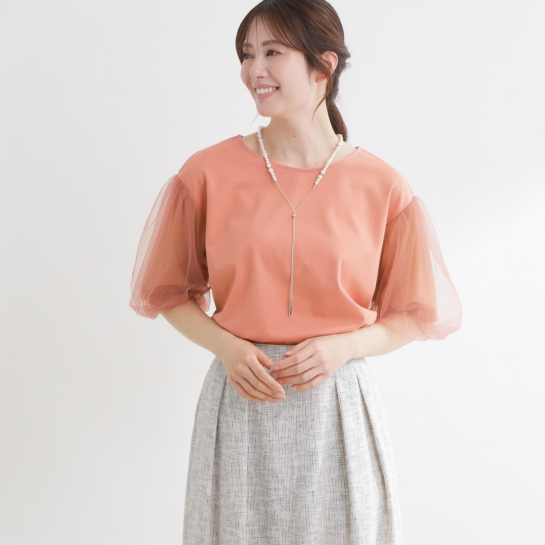 Reflect「【UVカット／接触冷感／吸水速乾】チュールスリーブプルオーバー」|Tシャツ・カットソー|