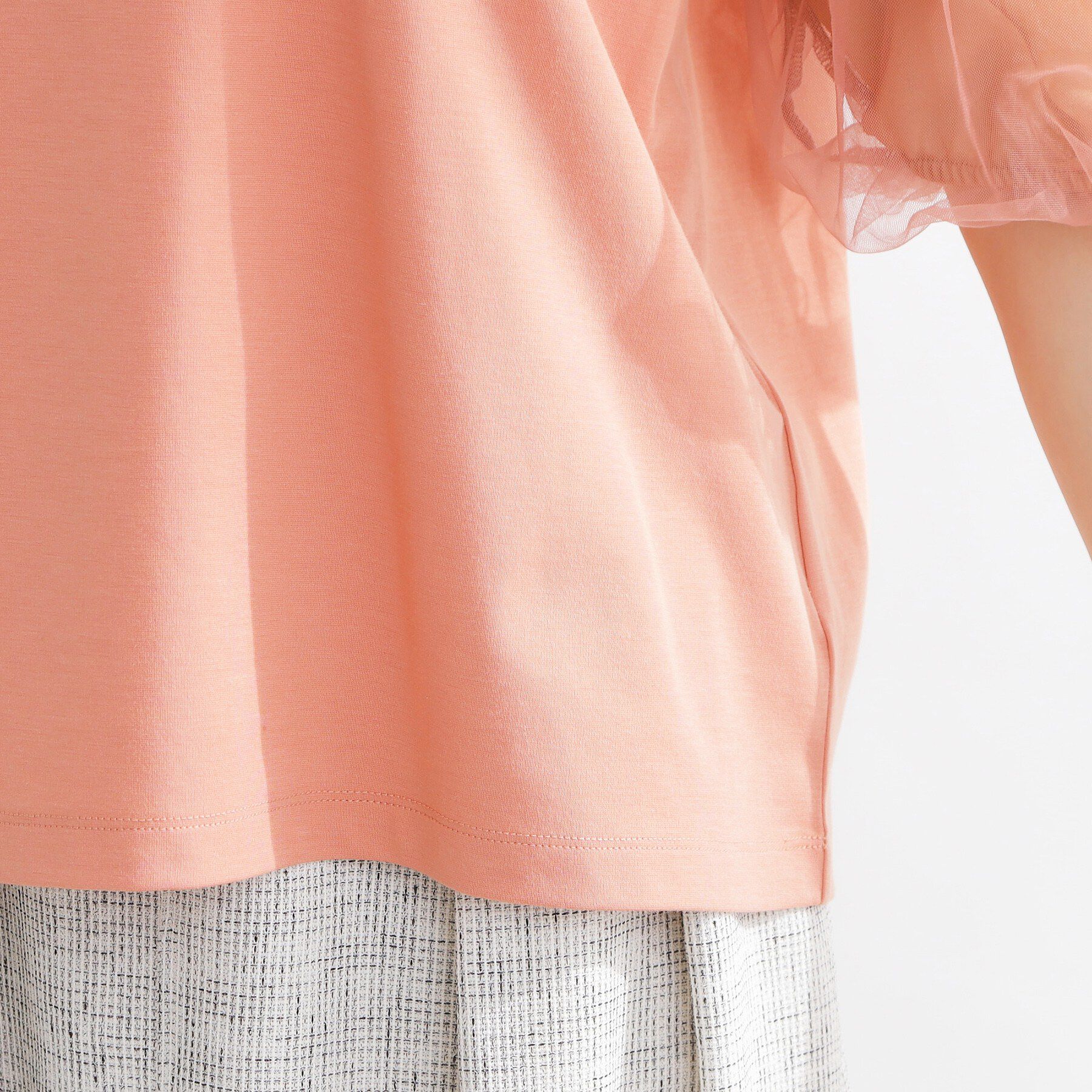 Reflect「【UVカット／接触冷感／吸水速乾】チュールスリーブプルオーバー」|Tシャツ・カットソー|