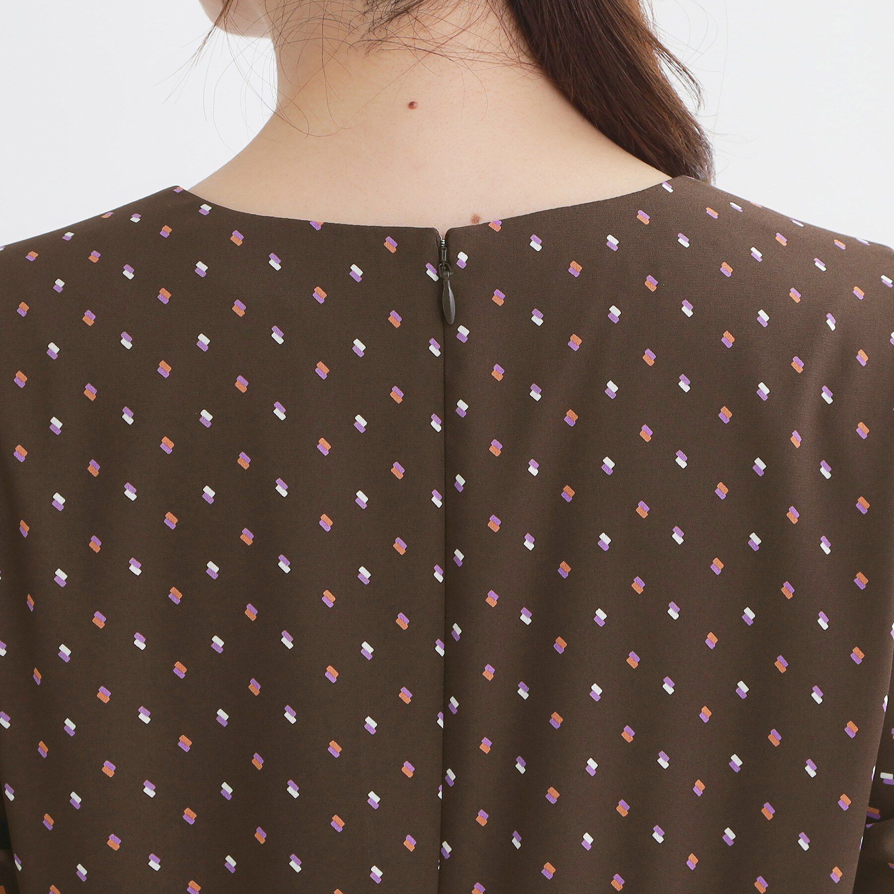 Reflect「小紋柄ジョーゼットワンピース」|ワンピース|