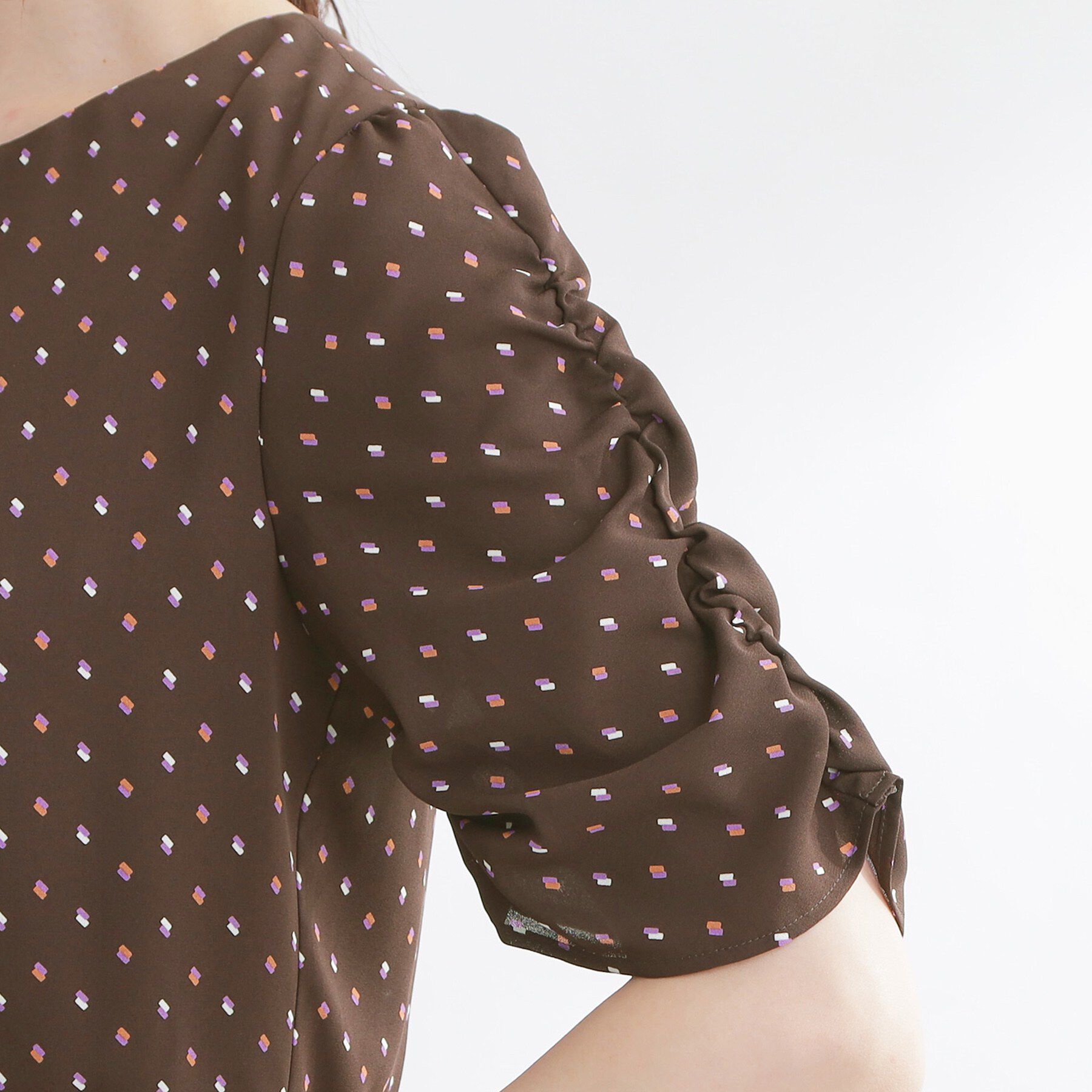 Reflect「小紋柄ジョーゼットワンピース」|ワンピース|