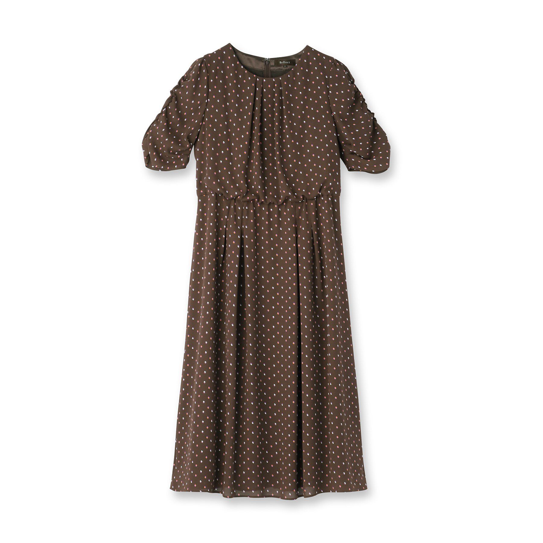 Reflect「小紋柄ジョーゼットワンピース」|ワンピース|