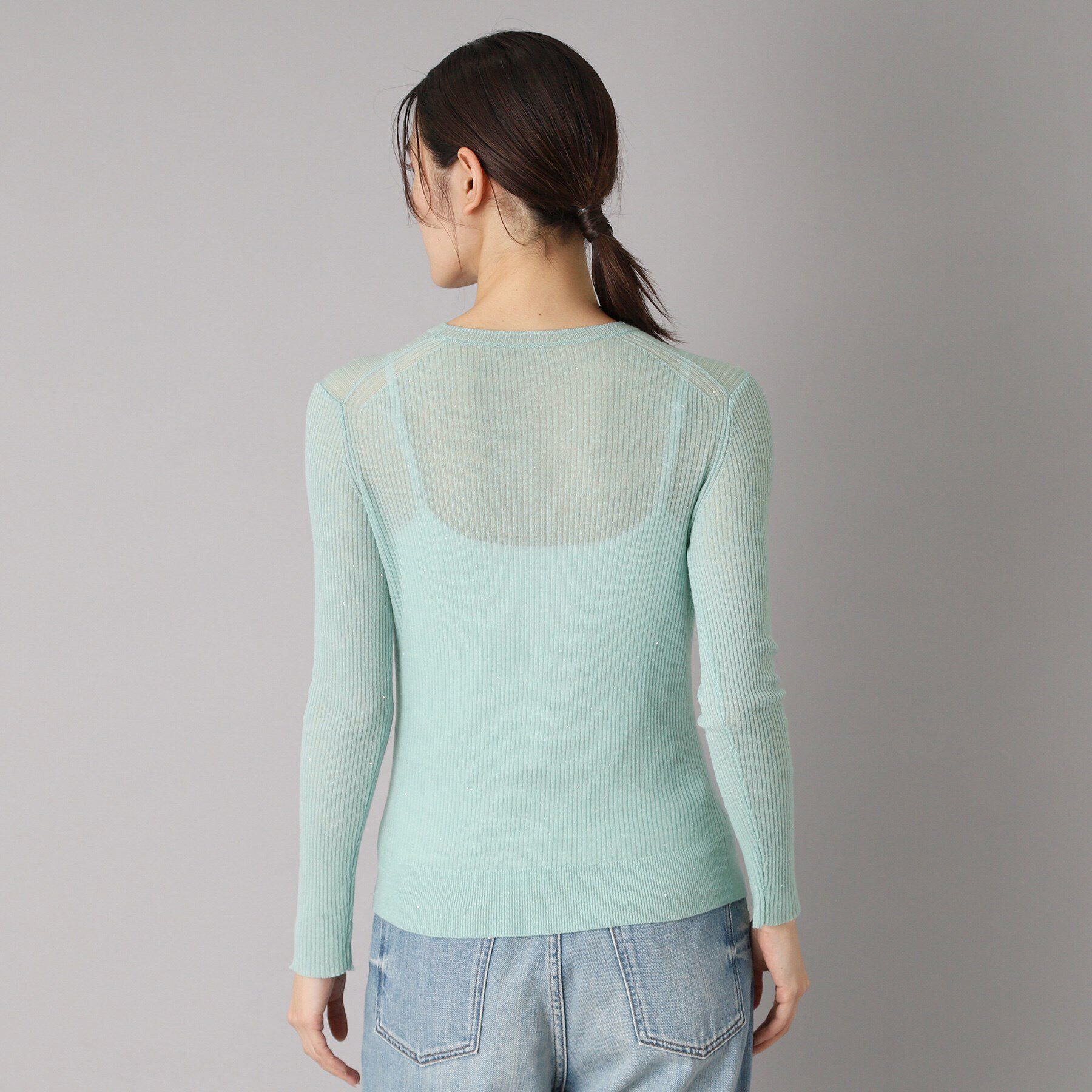 DRESSTERIOR「【エアリー素材/華やか】スパンコールシアーニット」|ニット・セーター|