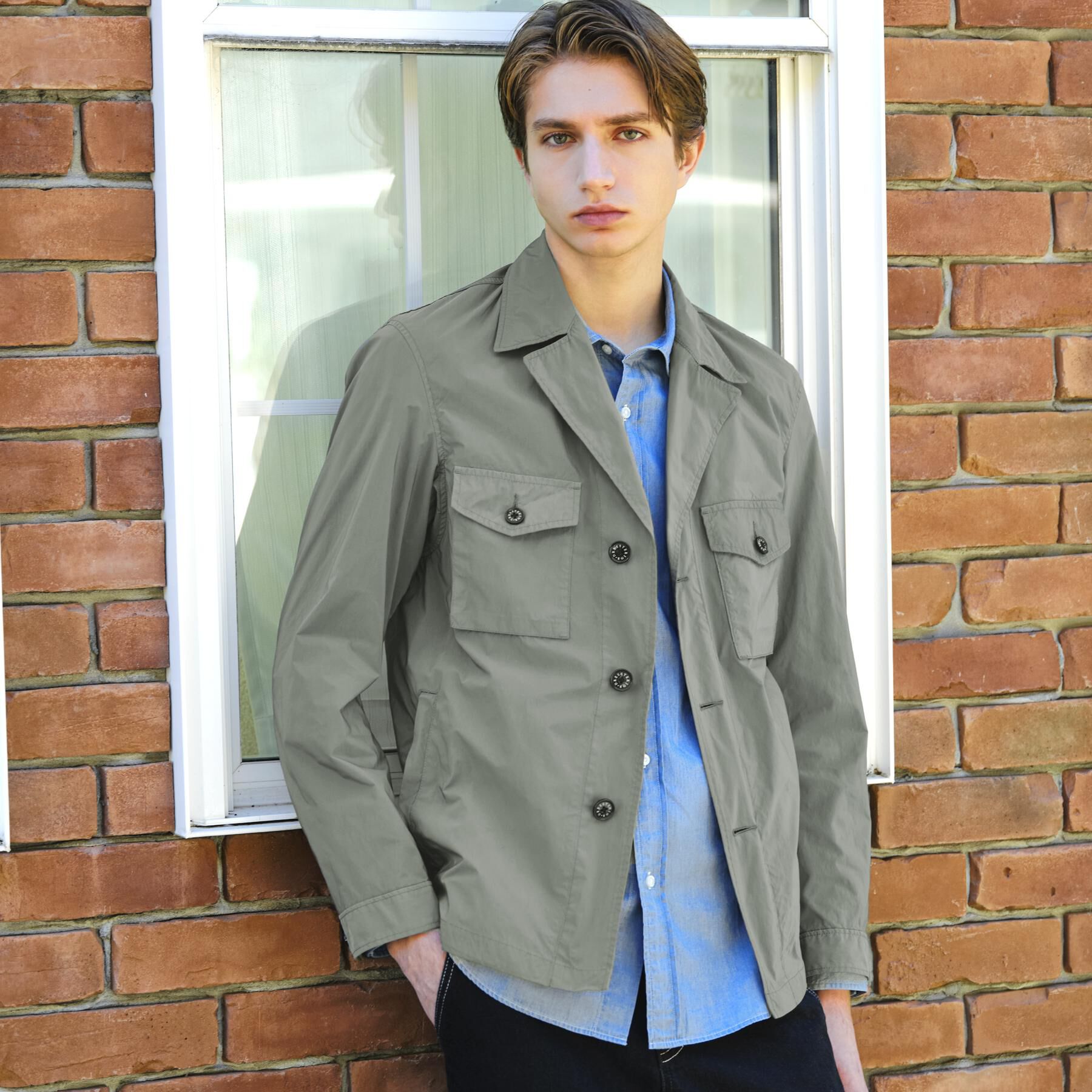 DRESSTERIOR「【ウォッシャブル】ガーメントダイ M65フィールドジャケット」|ブルゾン・スタジャン|オリーブグリーン(0