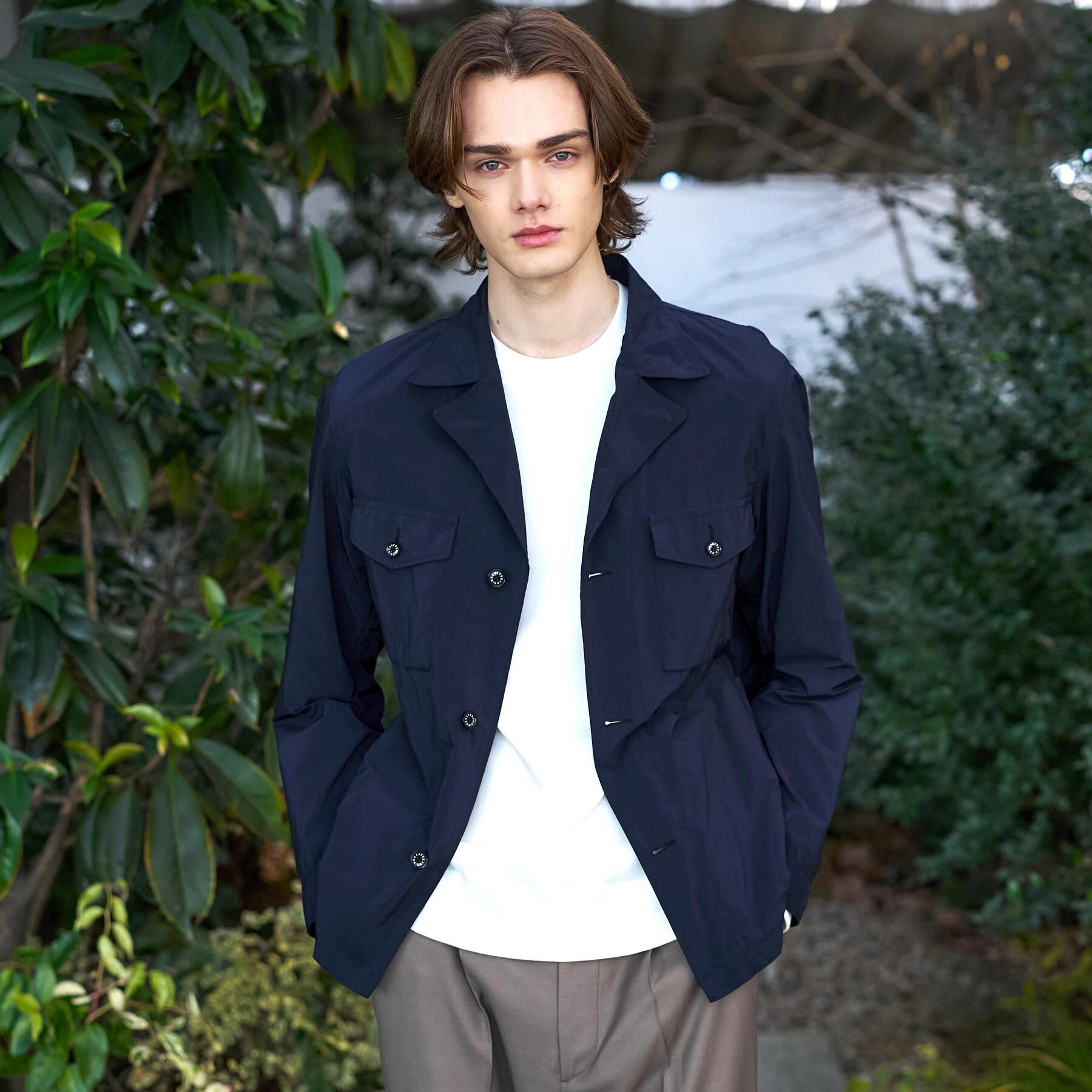 DRESSTERIOR「【ウォッシャブル】ガーメントダイ M65フィールドジャケット」|ブルゾン・スタジャン|ネイビー(094)