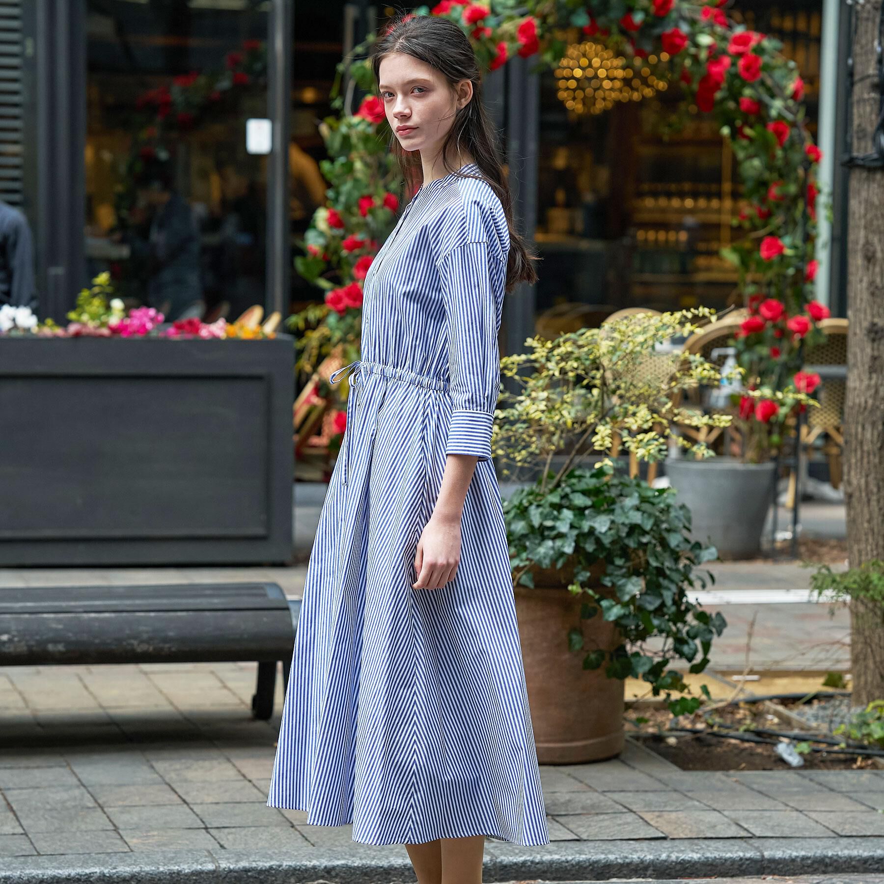 DRESSTERIOR「【ウォッシャブル】ロンスト シャツワンピース」|ワンピース|