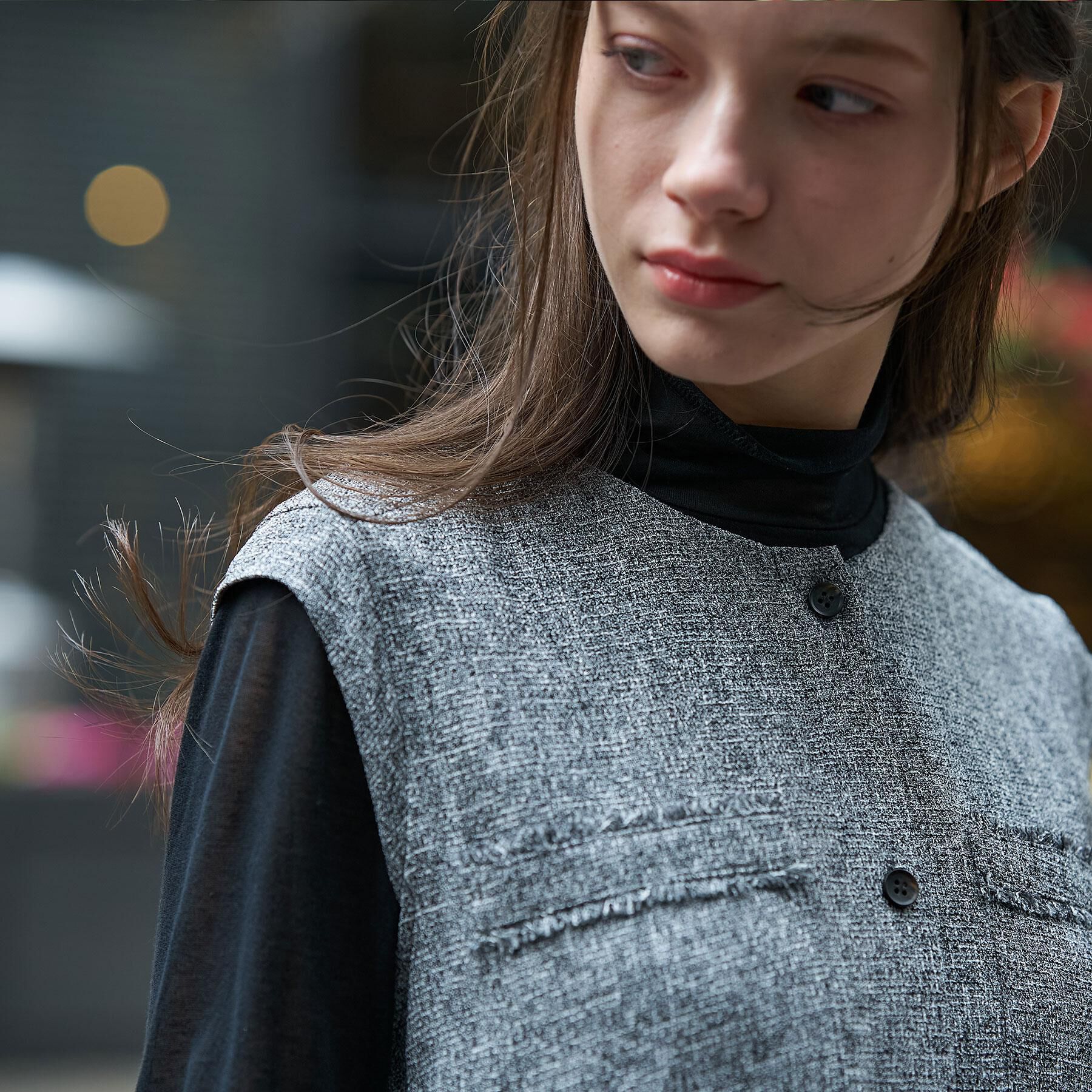 DRESSTERIOR「ウォッシャブル ツイードライク ワンピース」|ワンピース|