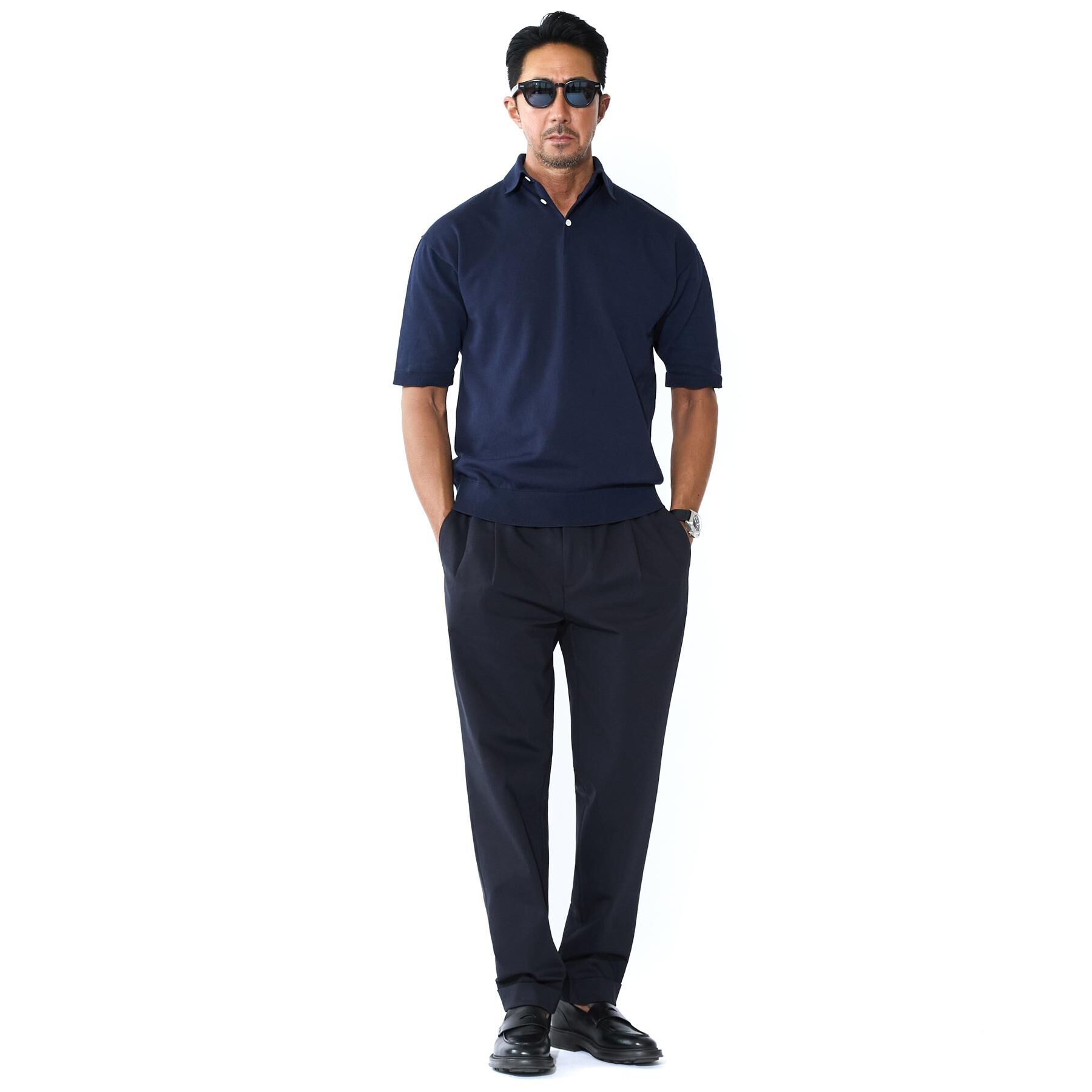 DRESSTERIOR「【干場義雅&times;DRESSTERIOR】ウォッシャブル ニットポロシャツ」|ニット・セーター|