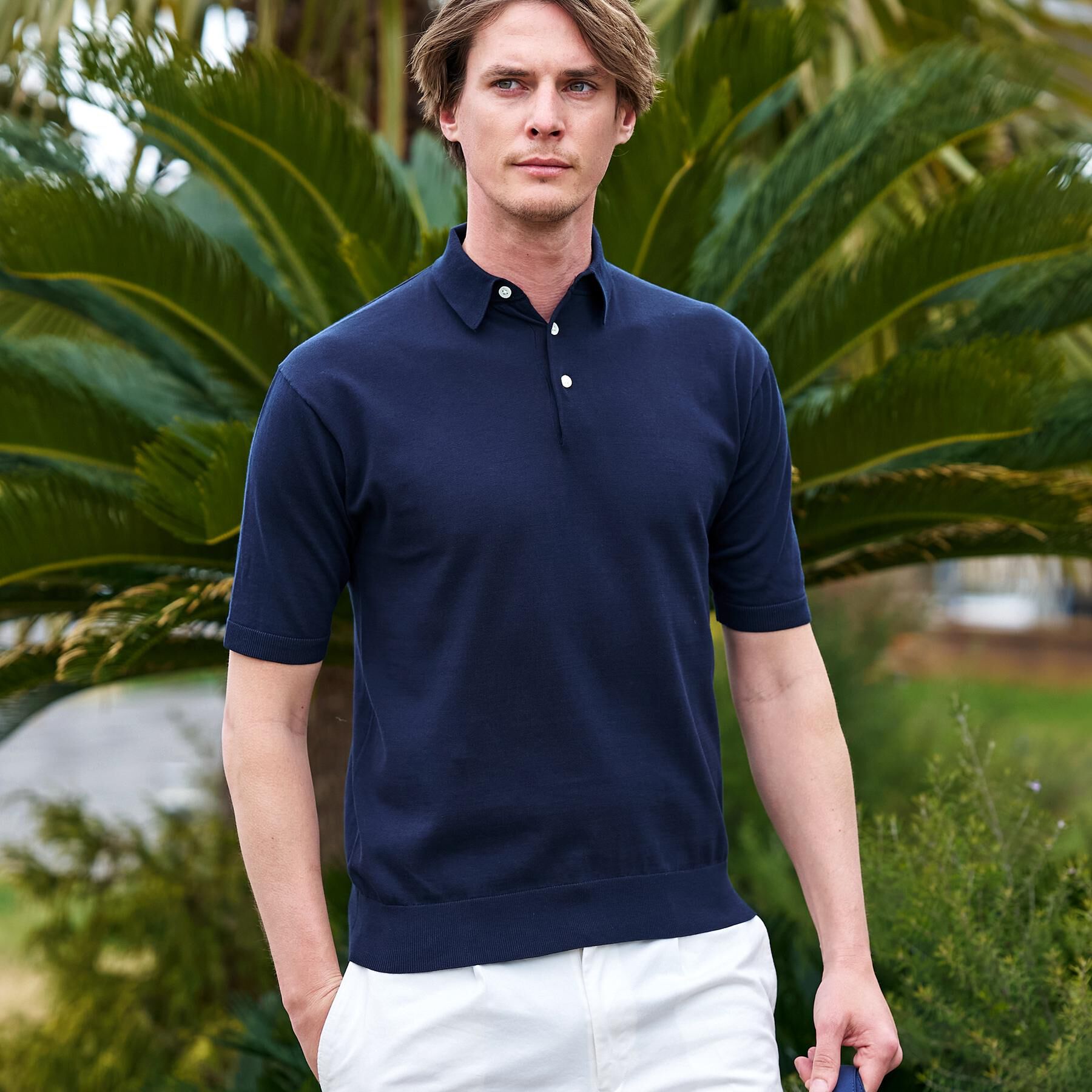 DRESSTERIOR「【干場義雅&times;DRESSTERIOR】ウォッシャブル ニットポロシャツ」|ニット・セーター|