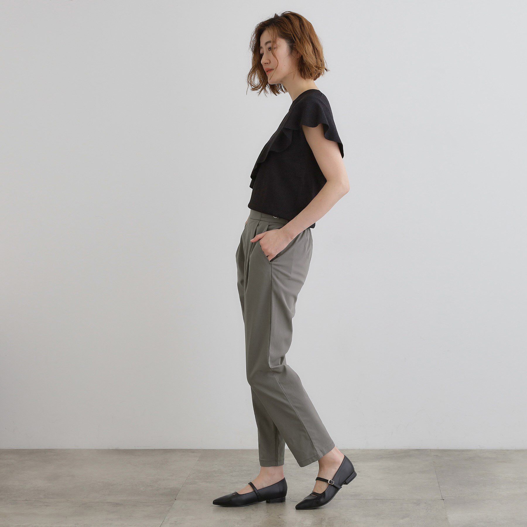 grove「低身長さん向け－3cm丈【接触冷感】サマーハイパーストレッチテーパードパンツ」|その他|