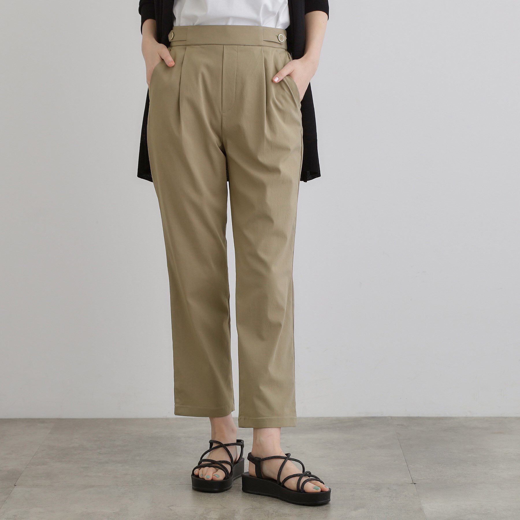 grove「低身長さん向け－3cm丈【接触冷感】サマーハイパーストレッチテーパードパンツ」|その他|