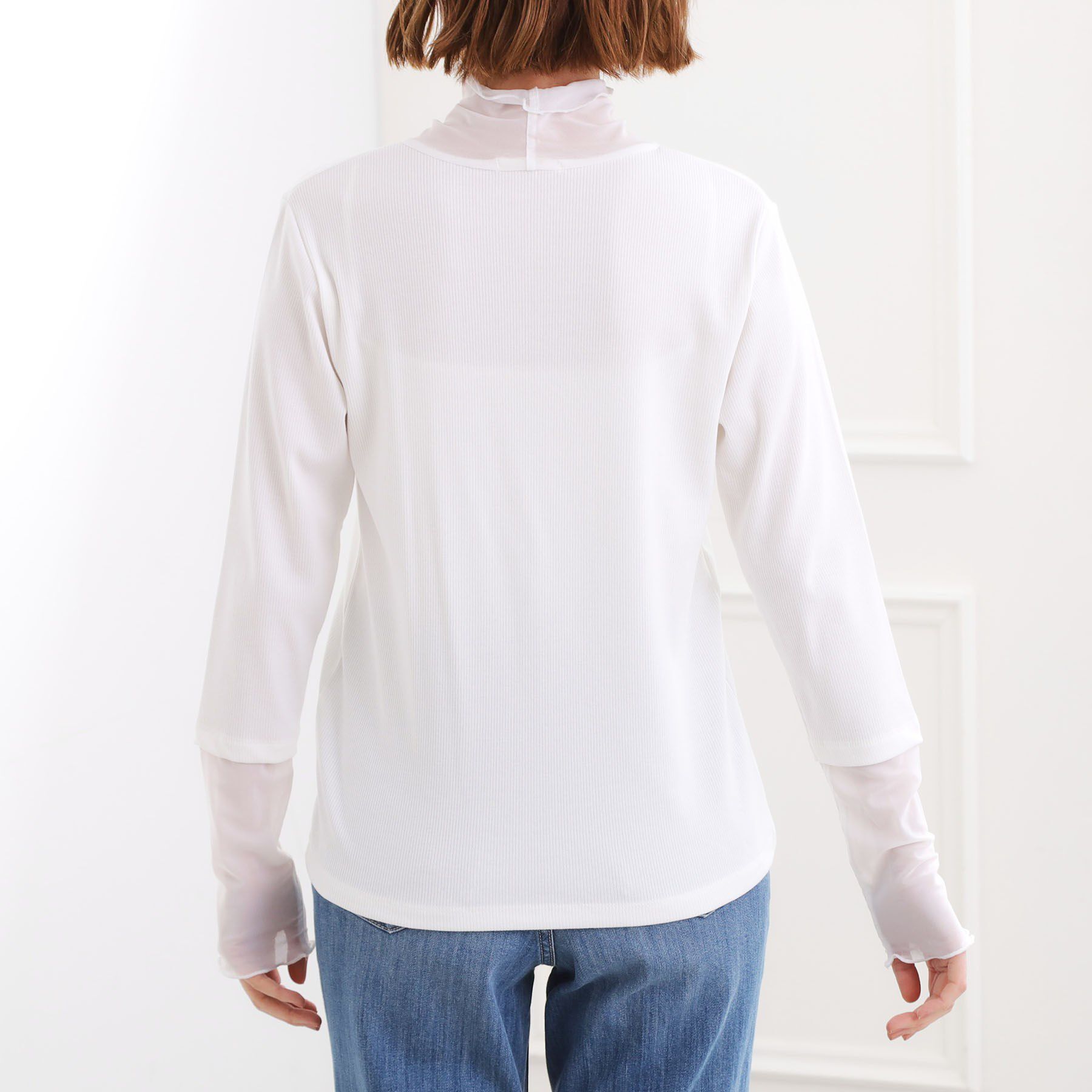 grove「シアー切替ハイネックプルオーバー」|Tシャツ・カットソー|