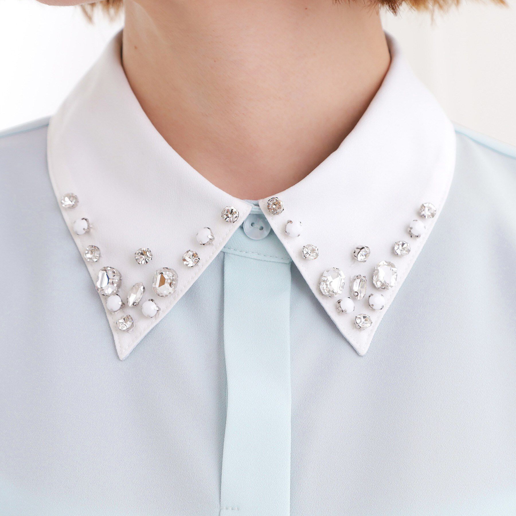 grove「ビジューカラー とろみシャツ」|シャツ・ブラウス|