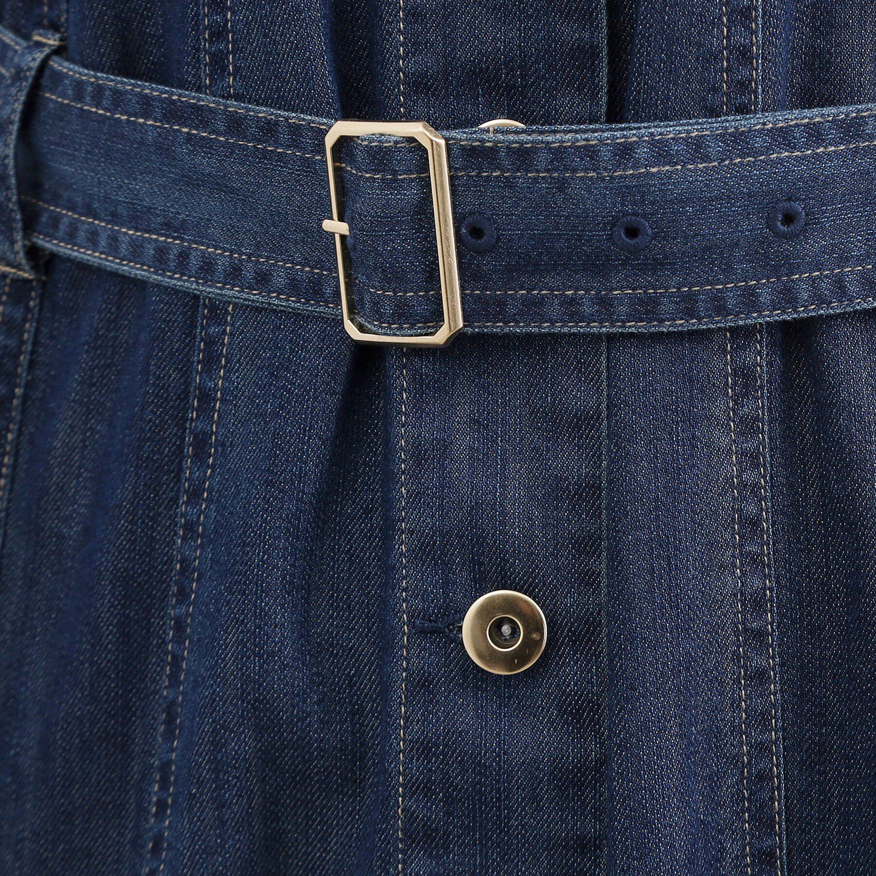 grove「【貴島明日香さん着用】デニムフレアワンピース」|ワンピース|